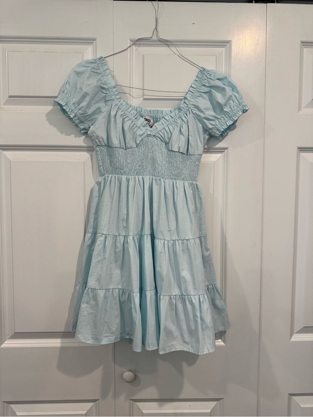 NWT Princess Polly Daniela Mini Dress Light Blue 6 - 100% Cotton